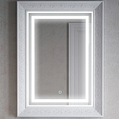 Corozo Зеркало Классика 61x81 белое – фотография-1